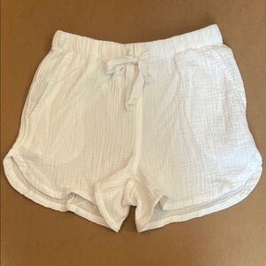 White Stars Above 100% cotton sleep shorts